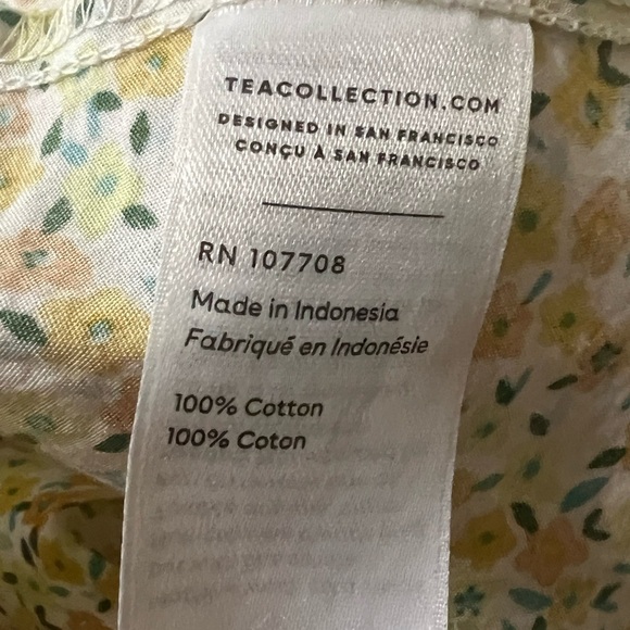 Tea Collection Yellow Green Ruffled Wrap Sundress Girls size 16 - Picture 5 of 6